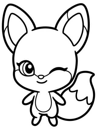 Desenho de Trixx el Kwami del Zorro para colorir e imprimir grátis