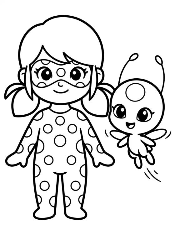 Desenho de Ladybug y Tikki Tiernas para colorir e imprimir grátis