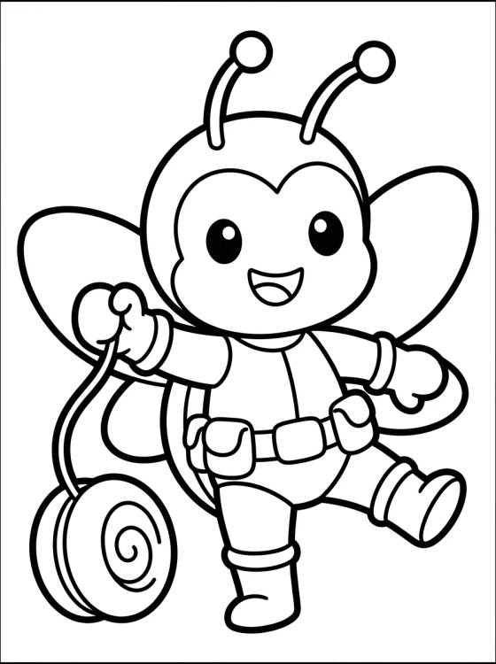 Desenho de Ladybug Linda en Pose Heroica para colorir e imprimir grátis