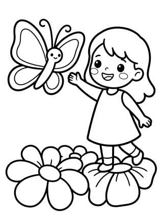 Desenho de Lila Jugando en el Parque para colorir e imprimir grátis
