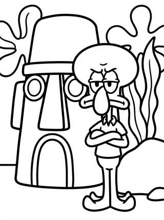 Desenho de Calamardo de Brazos Cruzados para colorir e imprimir grátis