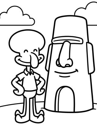 Coleção de desenhos para colorir: Calamardo para Colorear