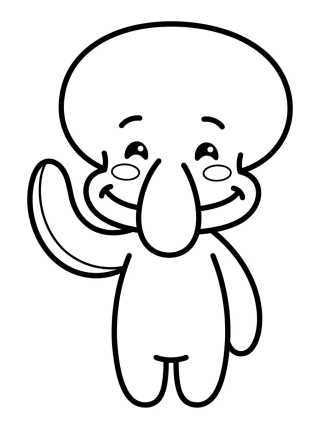 Desenho de Calamardo Sonriendo Lindo para colorir e imprimir grátis