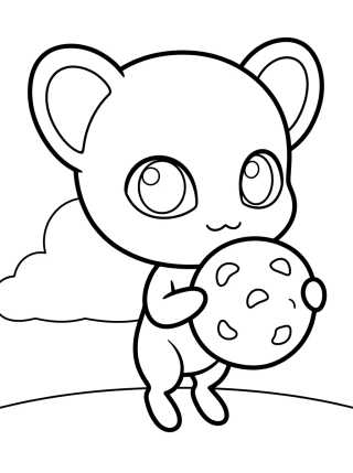 Desenho de Kwami Tikki Tierna para colorir e imprimir grátis