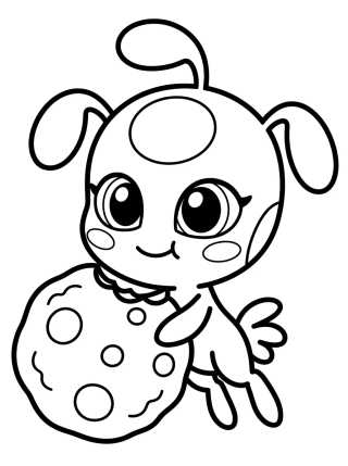 Desenho de Kwami Tikki Tierna para colorir e imprimir grátis