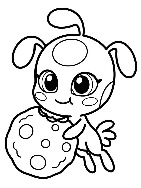 Desenho de Kwami Tikki Tierna para colorir e imprimir grátis