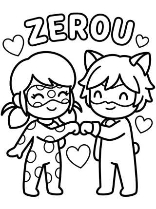 Desenho de Ladybug y Cat Noir ¡Ganamos! para colorir e imprimir grátis