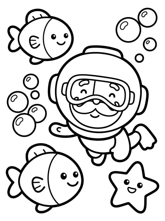Desenho de Bita en el Fondo del Mar para colorir e imprimir grátis