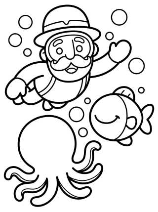 Desenho de Bita en el Fondo del Mar para colorir e imprimir grátis