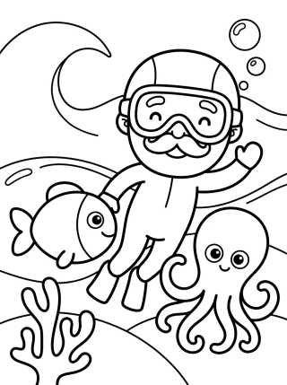 Desenho de Bita en el Fondo del Mar para colorir e imprimir grátis