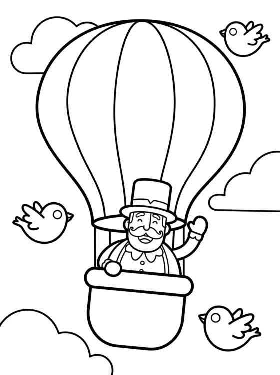 Desenho de Bita Volando en Globo para colorir e imprimir grátis