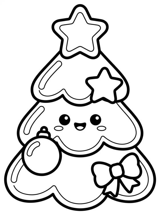 Desenho de Árbol de Navidad Alegre para colorir e imprimir grátis