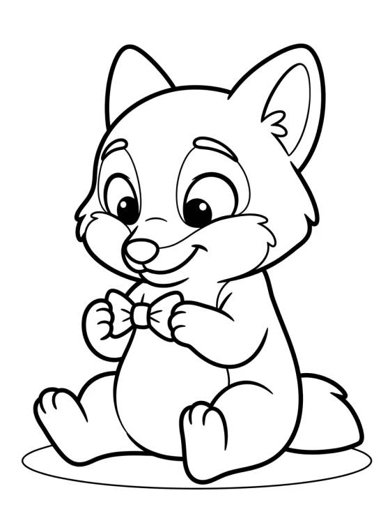 Desenho de Nick Wilde Bebé Lindo para colorir e imprimir grátis