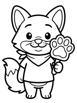 Desenho de Nick Wilde con Paleta Tierna para colorir e imprimir grátis