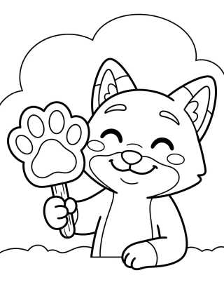 Desenho de Nick Wilde Sonriendo con Paleta para colorir e imprimir grátis