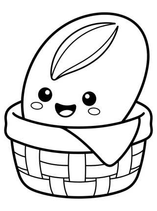 Desenho de Pan Calentito Sonriente para colorir e imprimir grátis