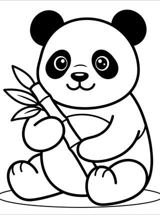 Coleção de desenhos para colorir: Pandas Tiernos y Kawaii