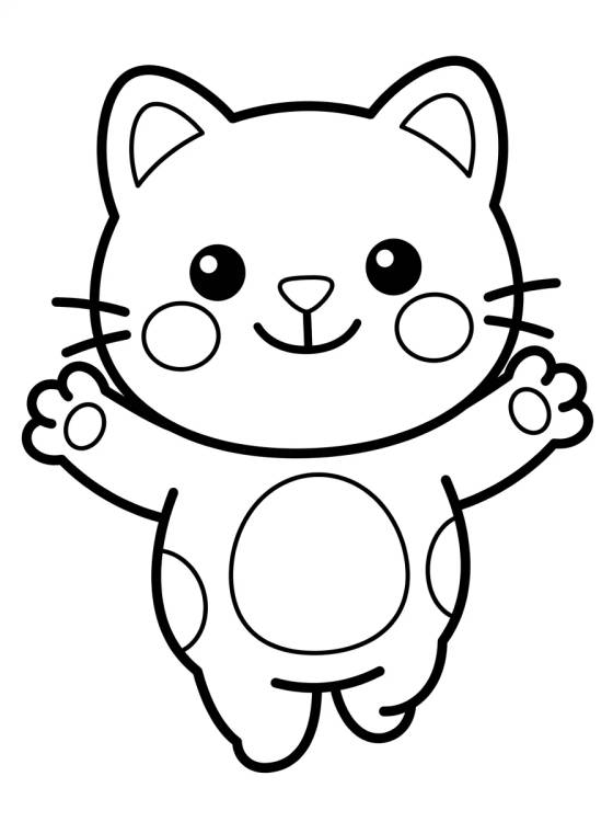 Desenho de Pandy Gato Dando un Abrazo de Ataque para colorir e imprimir grátis