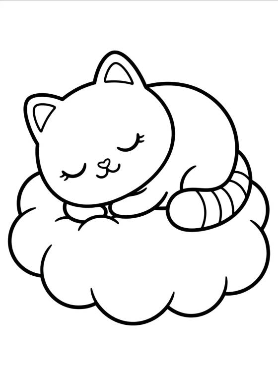 Desenho de Pandy Patas Durmiendo en la Nube para colorir e imprimir grátis