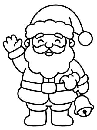 Desenho de Papá Noel Saludando para colorir e imprimir grátis
