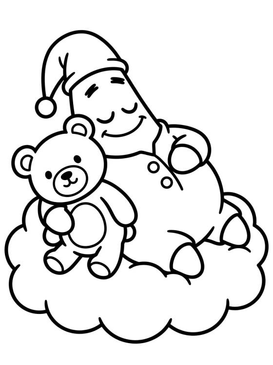 Desenho de Patricio Estrella Durmiendo en Pijama para colorir e imprimir grátis