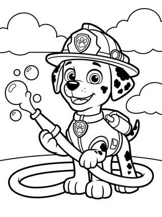 Desenho de Marshall el Bombero Tierno para Colorear para colorir e imprimir grátis