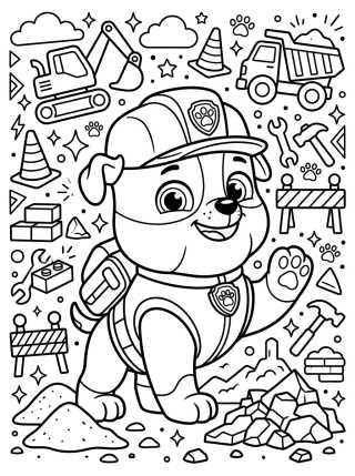 Desenho de Rubble Constructor Kawaii para colorir e imprimir grátis