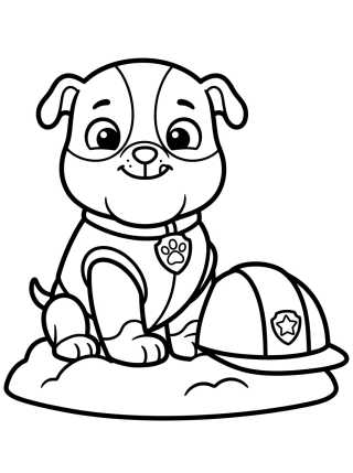 Desenho de Rubble el Bulldog Constructor para colorir e imprimir grátis