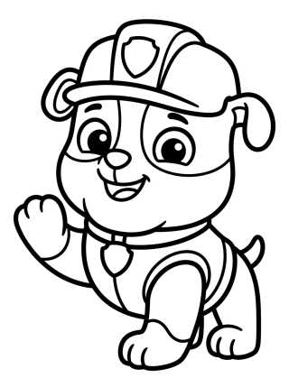 Desenho de Rubble el Constructor Sonriente para colorir e imprimir grátis