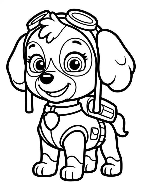 Desenho de Skye la Poodle Aviadora para colorir e imprimir grátis