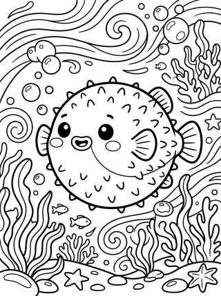 Desenho de Pez Globo Redondito para colorir e imprimir grátis