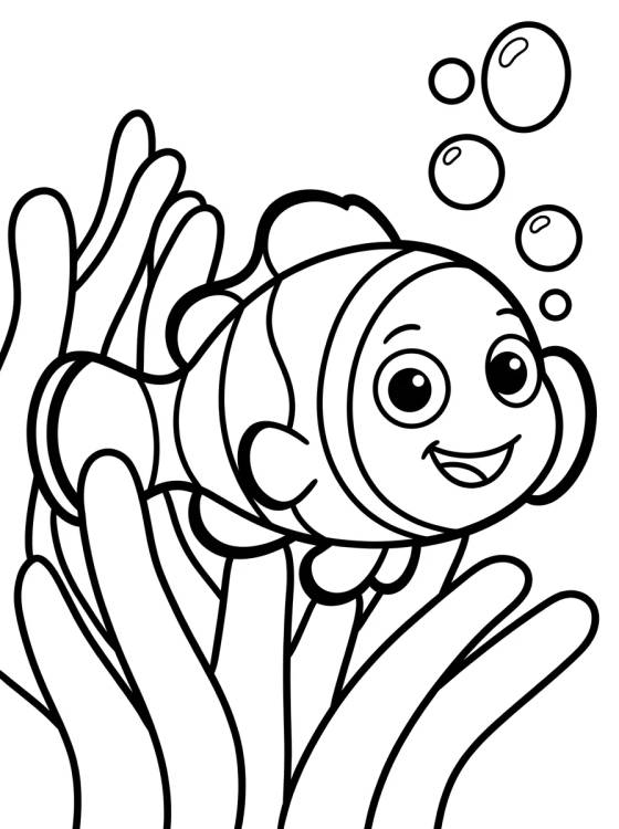 Desenho de Pez Payaso Sonriente para colorir e imprimir grátis