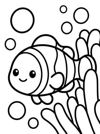 Desenho de Peccecito Payaso Kawaii para colorir e imprimir grátis