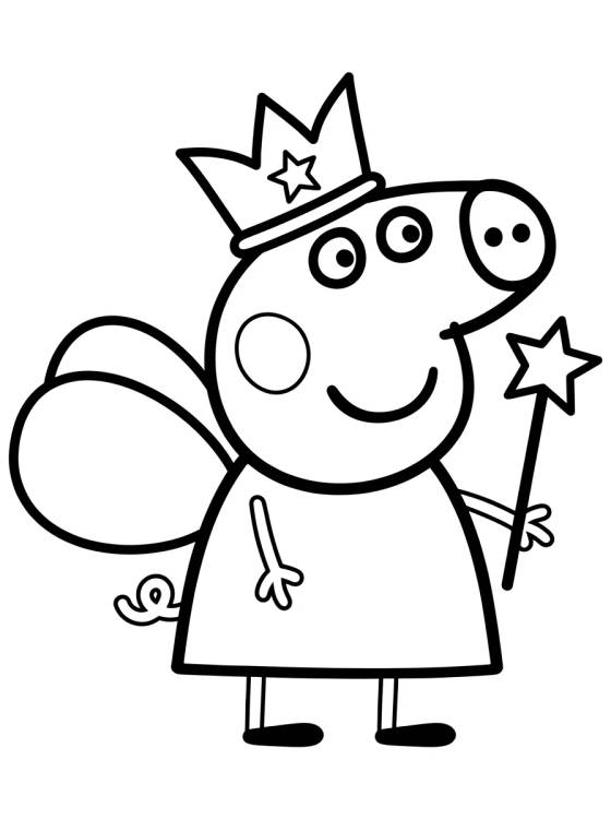 Desenho de Peppa Pig Hada para colorir e imprimir grátis
