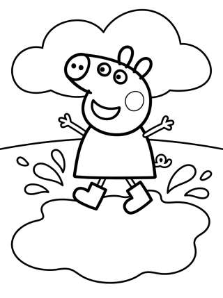 Coleção de desenhos para colorir: Dibujos de Peppa Pig para Colorear