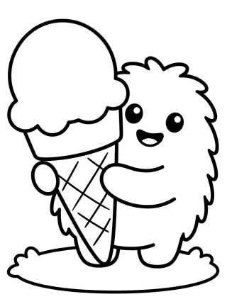 Desenho de Monstruitos del Helado para colorir e imprimir grátis