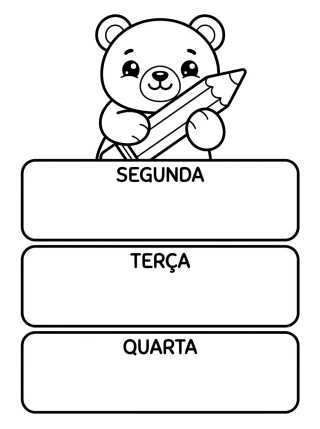 Desenho de Planejador Semanal Lindo con Animalitos para colorir e imprimir grátis