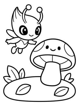 Desenho de Celebi en el Bosque Mágico para colorir e imprimir grátis