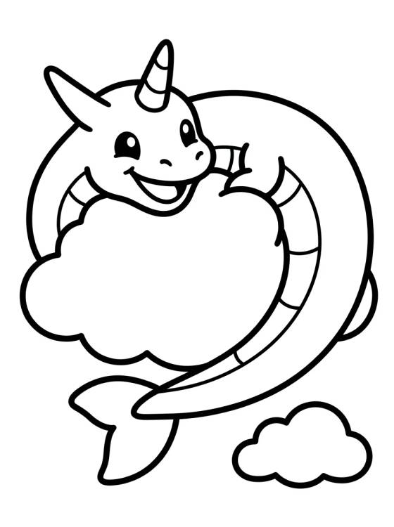 Desenho de Rayquaza Lindo en el Cielo para colorir e imprimir grátis