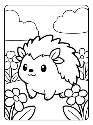 Desenho de Shaymin Tierno con Flores para colorir e imprimir grátis