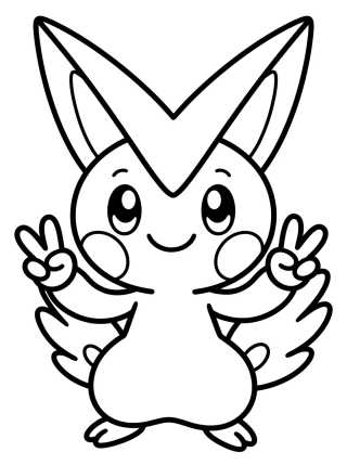Desenho de Victini Victorioso para colorir e imprimir grátis