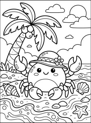 Desenho de Cangrejito en la Arena para colorir e imprimir grátis