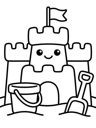 Coleção de desenhos para colorir: Dibujos de Playa y Arena para Colorear