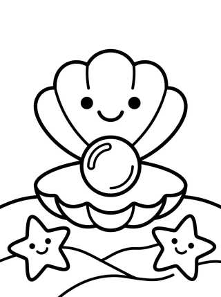 Desenho de Conchita Sonriente con Perla para colorir e imprimir grátis