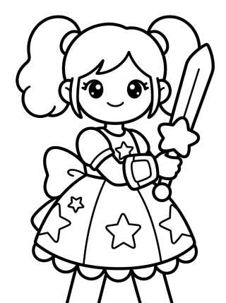 Desenho de Uniforme Mágico de Guerrera para colorir e imprimir grátis