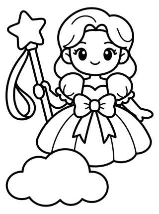 Desenho de Vestido de Batalla con Lazo Celestial para colorir e imprimir grátis
