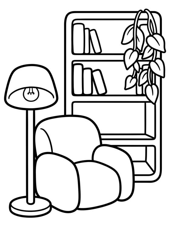 Desenho de Rincón de la Lectura Agradable para colorir e imprimir grátis