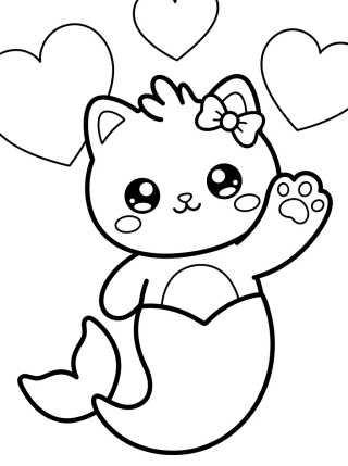 Desenho de Siregata Saludando Muy Linda para colorir e imprimir grátis