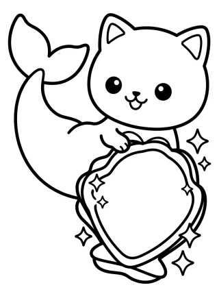 Desenho de Siregata con Espejo de Concha para colorir e imprimir grátis