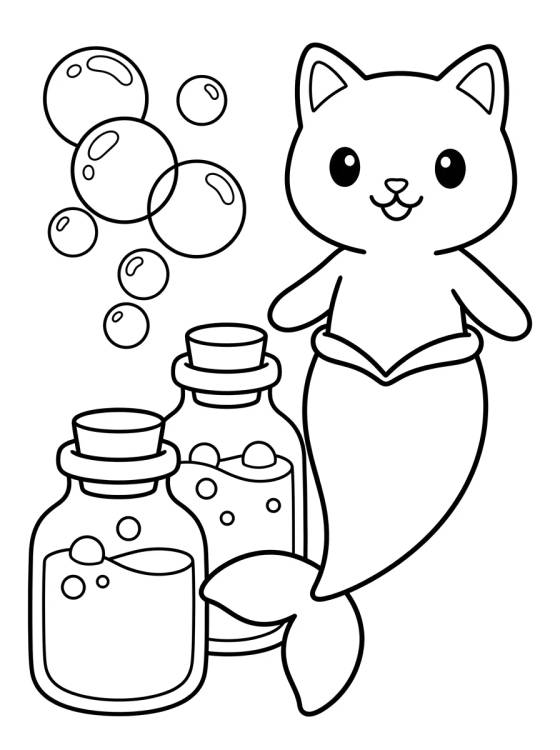 Desenho de Siregata Linda con Pociones Mágicas para colorir e imprimir grátis